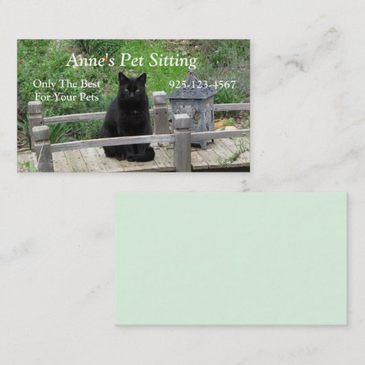 Zwarte kat op Bridge-Visitekaartjes Visitekaartje (Voorkant / Achterkant)