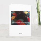 Zwarte kat op de Kaart van de verjaardag van het t (Achterkant)