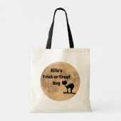 Zwarte kat op de maan tote bag (Achterkant)