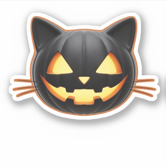 Zwarte kat op een fiets Zwarte kat Art Classic T-S Sticker (Voorkant)