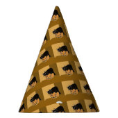 Zwarte kat op een pompoen feesthoedjes (Rechts)