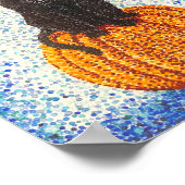 Zwarte kat op het Poster Pumpkin Halloween (Hoek)