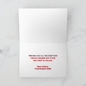 zwarte kat op kerstvakantie feestdagen kaart (Binnen)