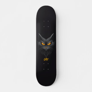 Zwarte kat op maat persoonlijk skateboard
