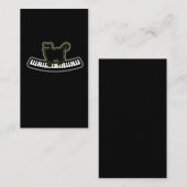 Zwarte kat op muziekpianoketoestel visitekaartje (Voorkant / Achterkant)