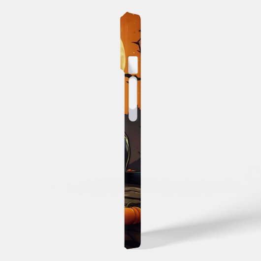 Zwarte kat op pompoen Case-Mate iPhone case (Achterkant / Links)