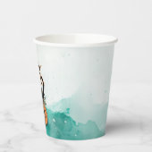 Zwarte Kat op Pompoen Halloween Papieren beker (Links)