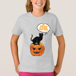 zwarte kat op pompoen, Halloween T-Shirt