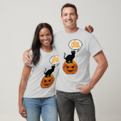 zwarte kat op pompoen, Halloween T-shirt (Unisex)
