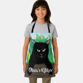Zwarte kat opknoping, All-Over Small Print Schort (Insitu)