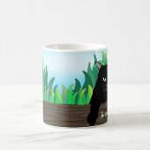 Zwarte kat opknoping, koffiemok (Center)