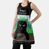 Zwarte kat opknoping op hek, Zakelijk thema, Mediu Schort (Insitu)