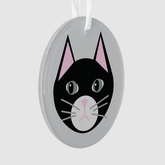 Zwarte kat ornament (voorkant)