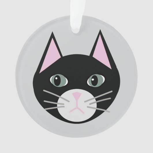 Zwarte kat ornament (voorkant)