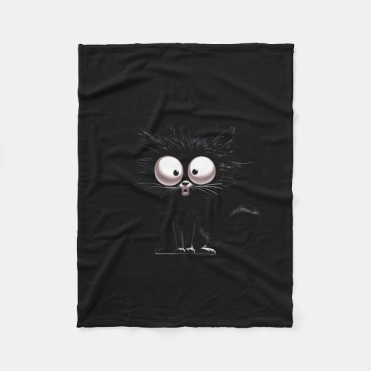 Zwarte kat overleefde prima alles is prima grappig fleece deken (Voorkant)