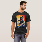 Zwarte Kat Paddle Board T-shirt (Voorkant volledig)