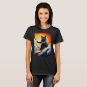 Zwarte Kat Paddle Board T-shirt (Voorkant volledig)