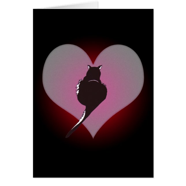 Zwarte kat Panther Mijn hartkaart (Voorkant)