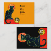 ZWARTE KAT PARTY MONOGRAM VISITEKAARTJE (Voorkant / Achterkant)