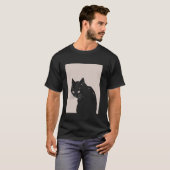 Zwarte Kat Pastel Goth T-shirt (Voorkant volledig)