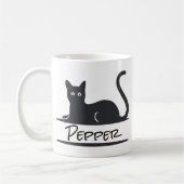 Zwarte Kat Persoonlijk Koffiemok (Links)