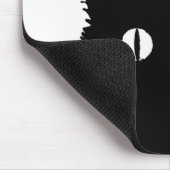 Zwarte kat persoonlijk muismat (Hoek)