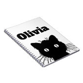 Zwarte kat persoonlijk notitieboek (Rechterzijde)