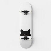 Zwarte kat persoonlijk skateboard (Voorkant)