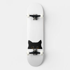 Zwarte kat persoonlijk skateboard