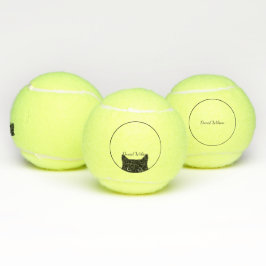 Zwarte Kat Persoonlijke Tennisbal Aandenken Tennisballen