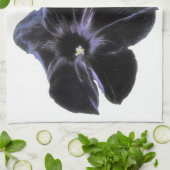 Zwarte kat Petunia gepersonaliseerde keukenhanddoe Theedoek (Gevouwen)