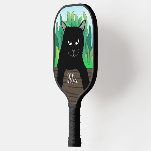 Zwarte kat pickleball paddle (Links)