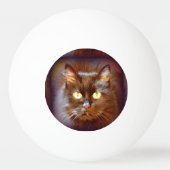 zwarte kat pingpongbal (Voorkant)