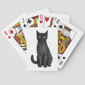 Zwarte kat pokerkaarten (Achterkant)