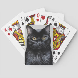 Zwarte kat pokerkaarten