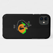 Zwarte kat pompoen Apple iPhone 11 Hoesje (Achterkant (horizontaal))