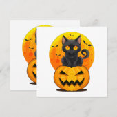 Zwarte Kat Pompoen Halloween Kostuum (Voorkant / Achterkant)