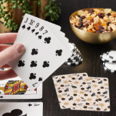 Zwarte kat pompoen Halloween patroon Pokerkaarten (Insitu)