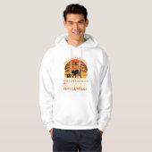 Zwarte Kat Pompoen Halloween Vector Ontwerp Hoodie (Voorkant volledig)