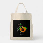 Zwarte Kat Pompoen Kruidenier Canvas tas (Achterkant)