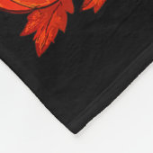 Zwarte Kat Pompoen Maan Halloween Herfst Fleece Deken (Hoek)