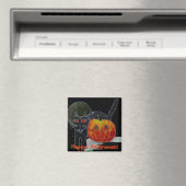 Zwarte kat pompoen & maan magneet (Insitu (Vaatwasser))