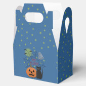 Zwarte kat & pompoen niet eng Halloween Bedankdoosjes (Geopend)