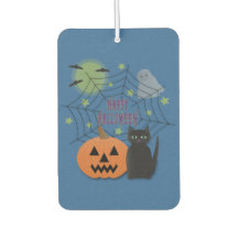 Zwarte kat & pompoen niet eng Halloween