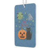 Zwarte kat & pompoen niet eng Halloween Luchtverfrisser (Links)