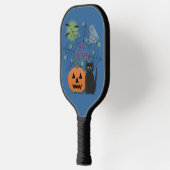 Zwarte kat & pompoen niet eng Halloween Pickleball Paddle (Links)
