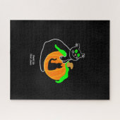 Zwarte kat pompoen puzzel (520 stuks) (Horizontaal)