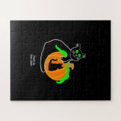 Zwarte kat pompoen puzzel (56 stuks) (Horizontaal)
