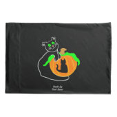 Zwarte kat pompoen standaard Kussensloop (Achterkant)