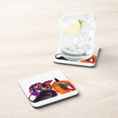 Zwarte kat pompoen vreugde bier onderzetter (Rechterzijde)